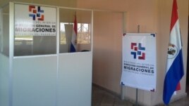 Punto de control de inmigración en Paraguay