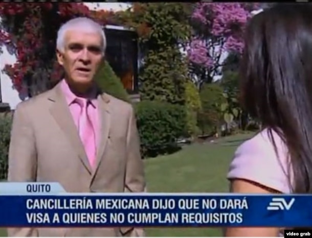 Juan Manuel Nungaray, ministro de la Embajada de México en Quito, reiteró a Ecuavisa que no recibirán a los cubanos.