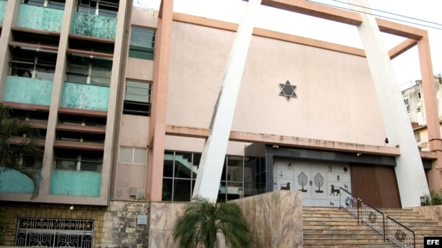 Imagen sin fecha de la sinagoga de el barrio El Vedado, en La Habana