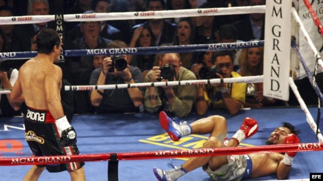 Márquez noqueó a Pacquiao en el MGM Grand Garden Arena de Las Vegas, Nevada.