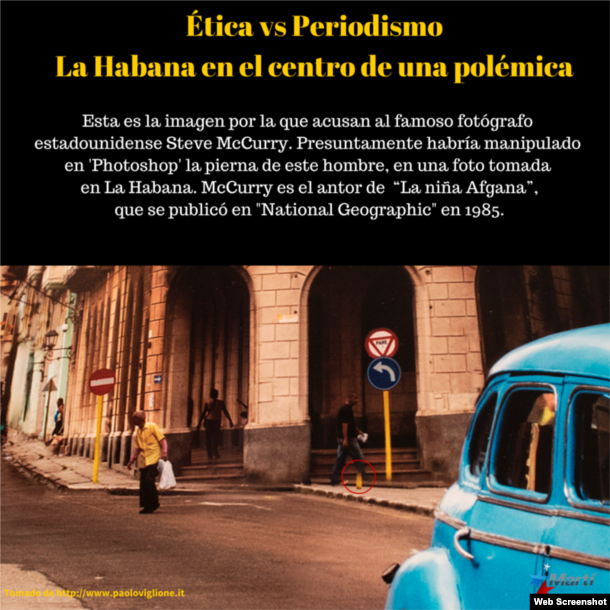 La foto de La Habana por la que acusan a Steve McCurry el famoso fotógrafo de National Geographic.