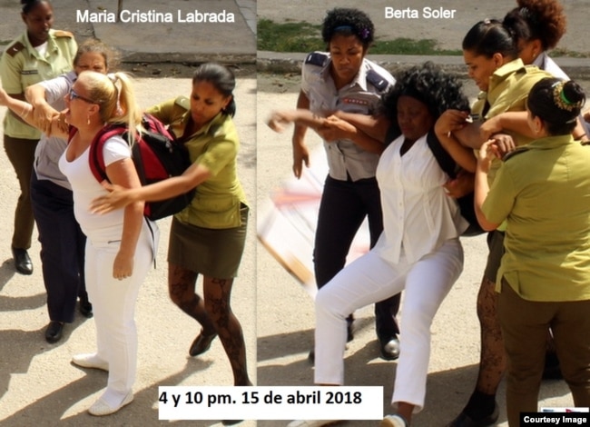 Domingo 143 de represión contra las Damas de Blanco en La Habana.