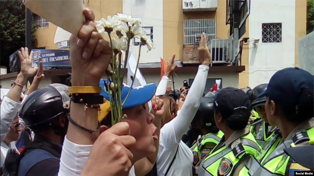 Marcha de mujeres en Venezuela