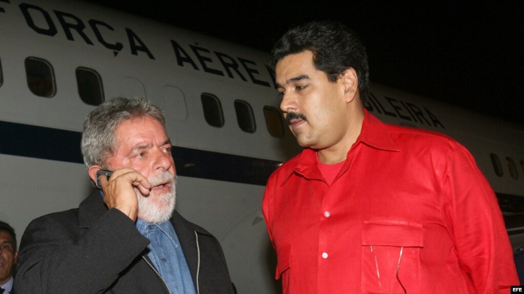 Foto Archivo. 15 de enero de 2009, Luiz Inacio Lula Da Silva y Nicolás Maduro en "La Chinita" de Maracaibo. 