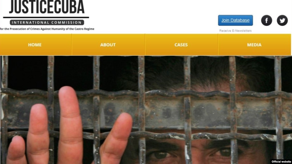 Sitio en internet de Justice Cuba.