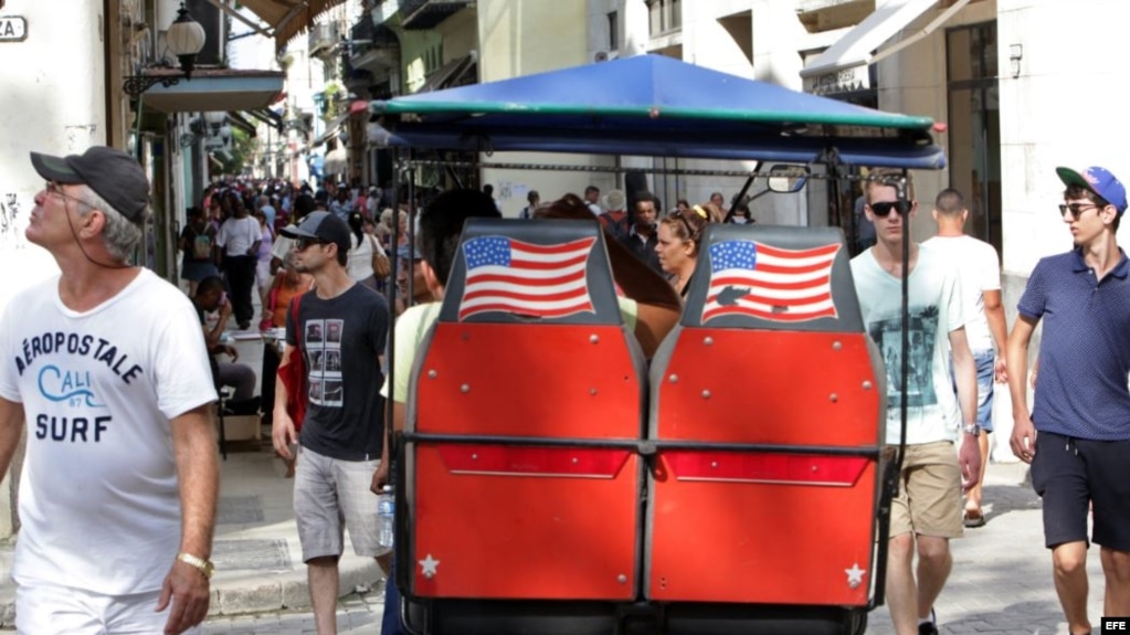 Turistas estadounidenses en La Habana.