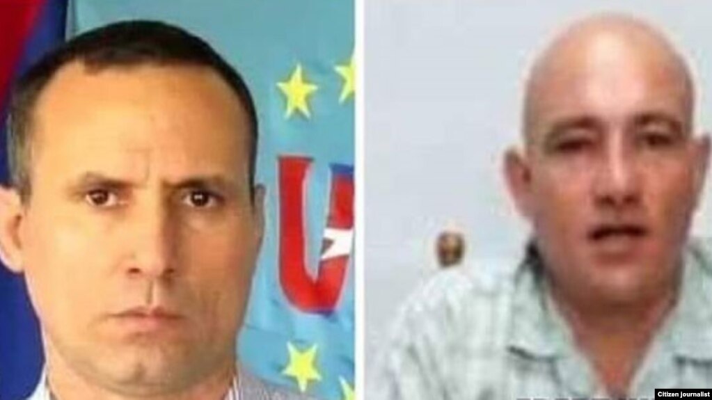 José Daniel Ferrer (izq), coordinador nacional de la UNPACU, y el activista Ebert Hidalgo. Ambos permanecen detenidos en Santiago de Cuba.
