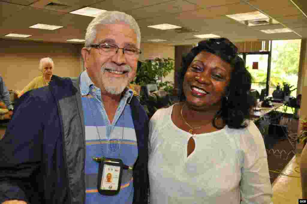 Lady in White leader Berta Soler with Danilo Fuentes Viñoly. 