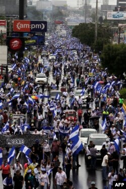 Nicaragüenses protestaron en todo el país con la marcha "Unidos somos un volcán".