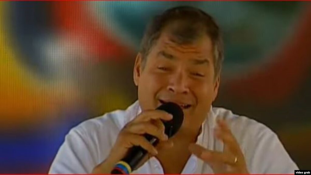 Rafael Correa durante uno de sus últimos programas 'Enlace Ciudadano'.