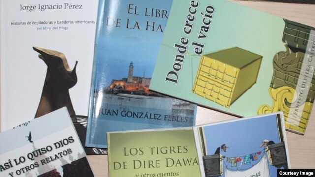 Portadas de libros de Neo Club Press que se presentarán en el Festival Independiente de Arte y Literatura de Miami.