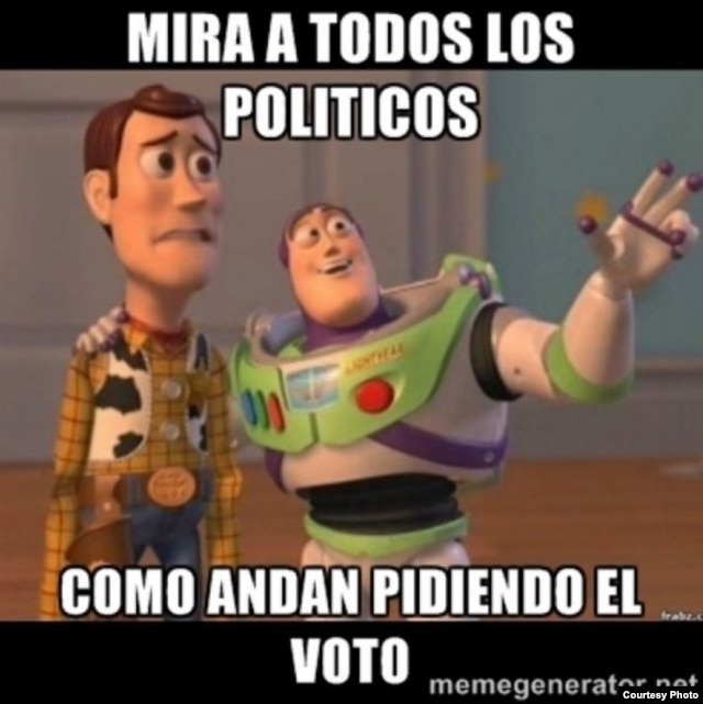 También endilgan bocadillos sobre las elecciones venezolanas a los famosos personajes de Toy Story.