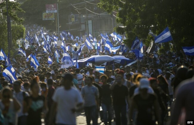 Miles demuestran su hartazgo contra el Gobierno de Daniel Ortega en Nicaragua.