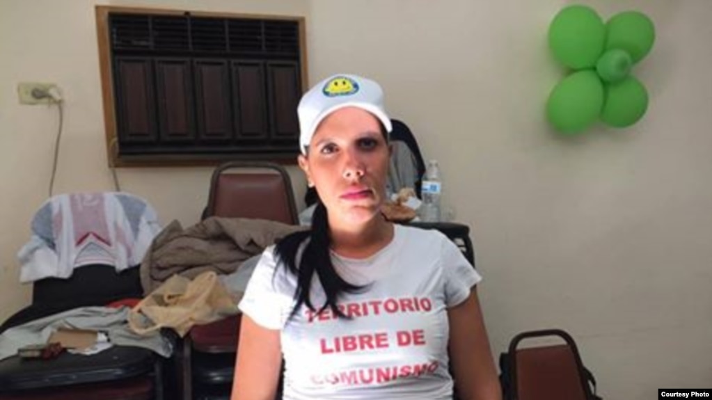 Aylin Cruz, opositora cubana que acaba de solicitar asilo político en la frontera de EEUU con México