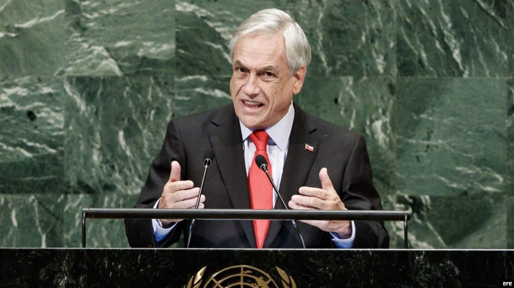 El presidente de Chile, SebastiÃ¡n PiÃ±era, pronuncia su discurso durante el 73 periodo de sesiones de la Asamblea General de Naciones Unidas.