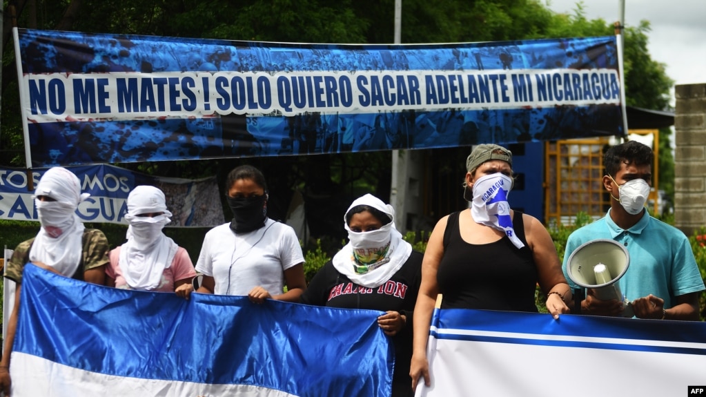 Líderes de las protestas contra Daniel Ortega.