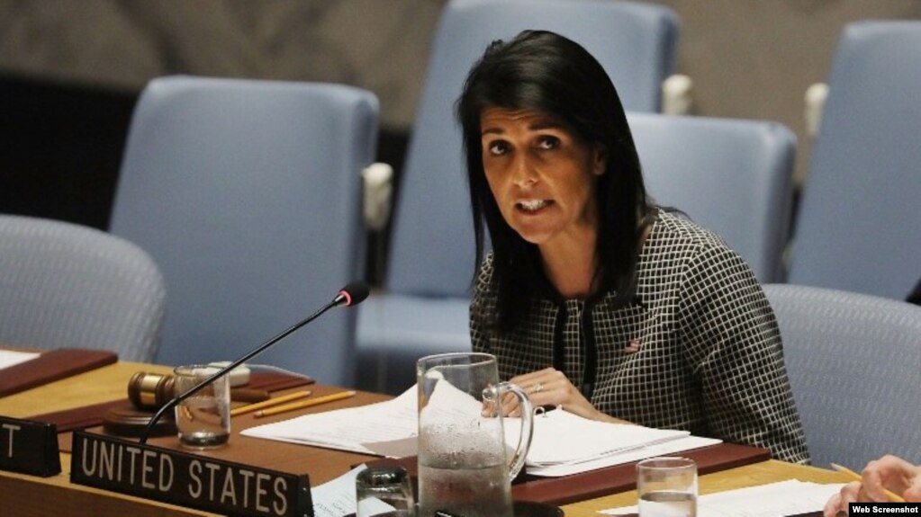 Embajadora de EEUU en ONU, Nikki Haley. (Archivo)