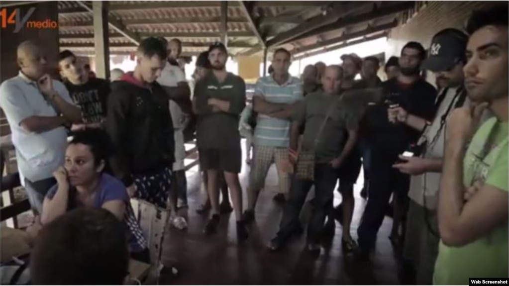 Cubanos en Panamá. (Captura de video/14yMedio)